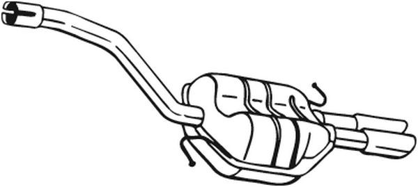 Глушитель VW Passat (09-12) задняя часть BOSAL 233-617 BOSAL