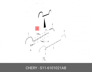 Пистон CHERY QQ (S11) обивки двери OE S11-6101021AB CHERY