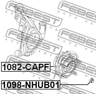 Ступица в сборе передняя CHEVROLET CAPTIVA (C100) 2007- 1082-CAPF 1082-CAPF FEBEST