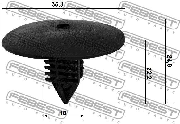 Клипса RENAULT LOGAN SANDERO I 2005.03-2018.07, DUSTER 88570-003 88-570003 FEBEST