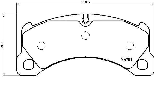 Колодки тормозные VW Touareg (10-) PORSCHE Cayenne (07-),Panamera (10-) передние P65033 BREMBO