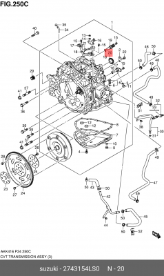 САЛЬНИК 27431-54LS0 SUZUKI