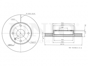 Диск тормозной передний BRD-20241 UNIO