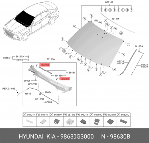 Жиклер HYUNDAI Elantra (20-),GV80 (20-),Palisade (19-) омывателя OE 98630G3000 HYUNDAI KIA