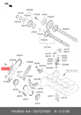 Болт 24372-2F000 243722F000 HYUNDAI KIA