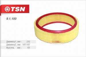 фильтр воздушный!VAZ 2101-09/Niva/Forma/Nova/Samara 1.1-1.7 79> 91100 TSN