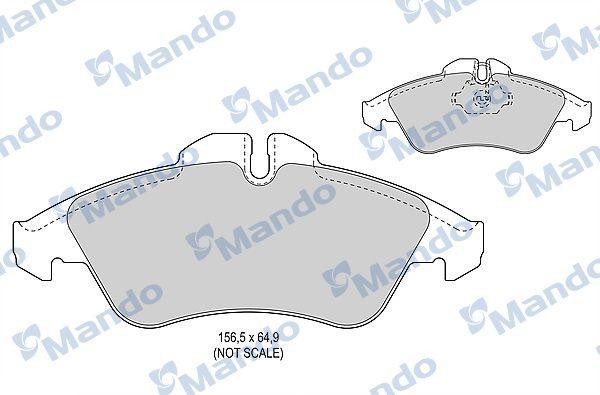 Колодки тормозные передние (без датчика) MERCEDES SPRINTER (901-904) 9506/VOLKSW MBF015014 MANDO
