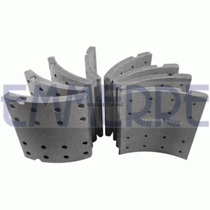 Накладки тормозные WVA19606/19557std с заклёпками Fruehauf/SMB/SAE/SAF AS5063 EMMERRE