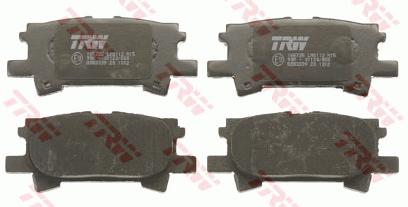 Колодки тормозные LEXUS RX300 (03-) задние (4шт.) TRW GDB3339 TRW