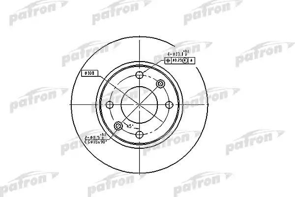SITROEN XSARA/PEUGEOT 206/306 247x13x4 PBD2815 PATRON