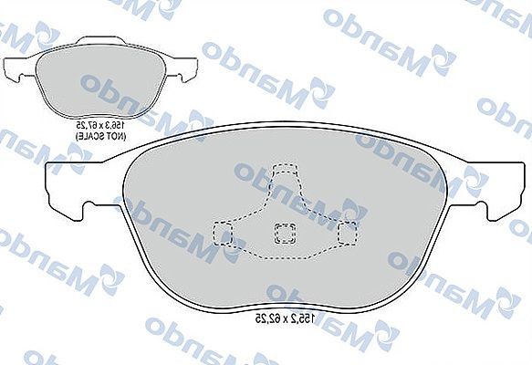 Колодки тормозные FORD Kuga (11-) передние (4шт.) MANDO MBF015199 MANDO