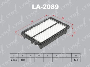 фильтр воздушный!\ Honda CR-V 2.0i 12> LA-2089 LYNXAUTO