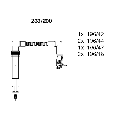 к-кт проводов!\ Audi A4/A6/A8 2.4/2.6/2.8 95> 233200 BREMI