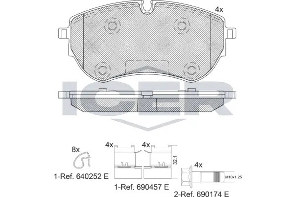 142319 колодки дисковые передние!\ VW Amarok 3.0TDI 16> 142319 ICER