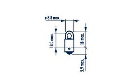 лампа! 2W 12V BA9S\ 17053 NARVA