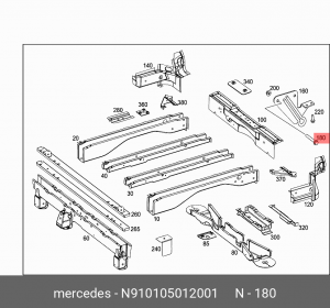 болт подвески!\ MB ML163 N910105012001 MERCEDES BENZ