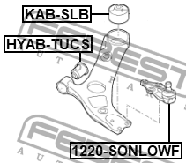 Опора шаровая нижняя HYUNDAI SANTA FE (2012-2015) 1220-SONLOWF 1220-SONLOWF FEBEST
