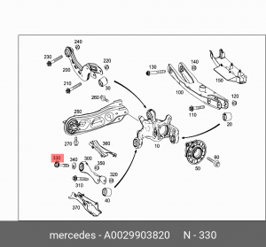 БОЛТ ЭКСЦЕНТРИКОВЫЙ 0029903820 A0029903820 MERCEDES BENZ