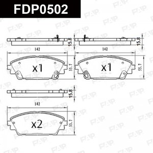 FDP0502 колодки дисковые передние!\ Mazda 3 1.5/2.0/2.2D 13> FDP0502 FAP