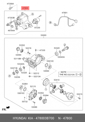 МУФТА ВКЛЮЧЕНИЯ ПОЛНОГО ПРИВОДА 47800-3B700 478003B700 HYUNDAI KIA