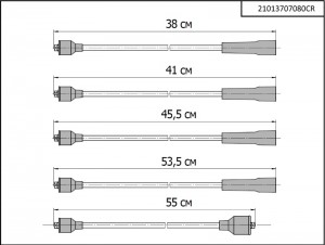 Провод высоковольтный ВАЗ-2101-2107 комплект силикон CARGEN 21013707080CR CARGEN