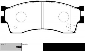 Колодки тормозные KIA Rio 2000 ~ 2005 / Credos 1996 ~ 2000 / Clarus 1996 ~ 2000  GK0515 CTR