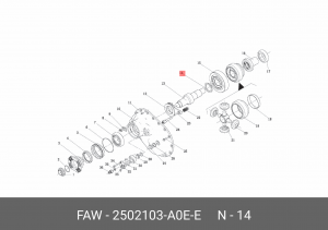 Шайба FAW шестерни МОД OE 2502103-A0E-E FAW
