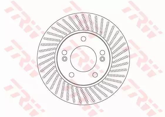 Диск тормозной SSANGYONG Stavic (13-) передний (1шт.) TRW DF6463 TRW