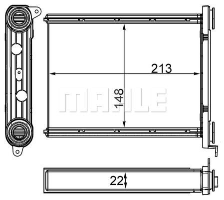 Теплообменник салона AH259000S AH 259 000S MAHLE KNECHT