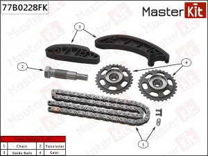 Комплект цепи ГРМ MERCEDES-BENZ W246/W204/C207/W212/A207/X204/W221/W639/SPRINTER 77B0228FK MASTER KIT