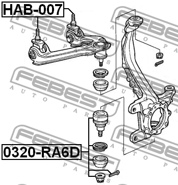 Сайлентблок HAB-007 HAB-007 FEBEST