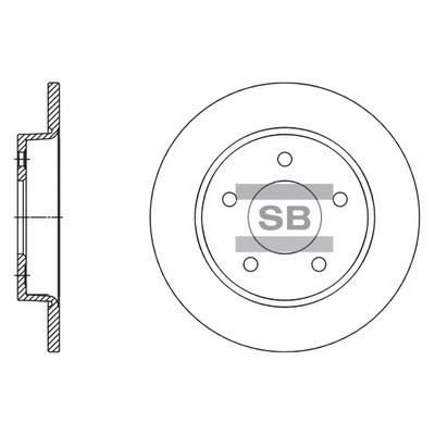 Диск тормозной задний MAZDA 3 (BK/BL) SD4419 SD4419 SANGSIN