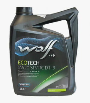 WOLF ECOTECH 0W20 SP/RC D1-3 4L FIAT 9.55535-GSX FORD WSS-M2C962-A GM dexos1™ Ge 1049891 WOLF