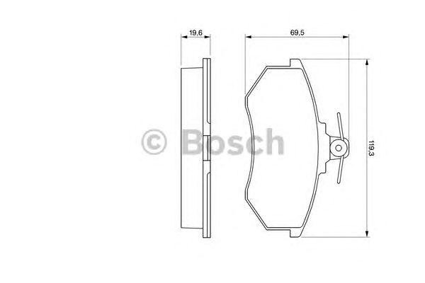 Колодки тормозные AUDI 80,100,200 передние (датчик износа) (4шт.) BOSCH 0 986 466 700 BOSCH