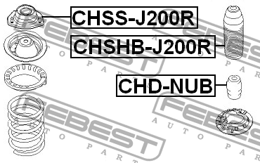 Опора амортизатора задняя CHEVROLET LACETTI/OPTRA (J200) 2003-2008 CHSS-J200R CHSSJ200R FEBEST