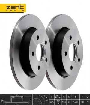 диск тормозной задний! Ford Focus 1.4-2.0/TDCi 04> Z05979 ZENTPARTS
