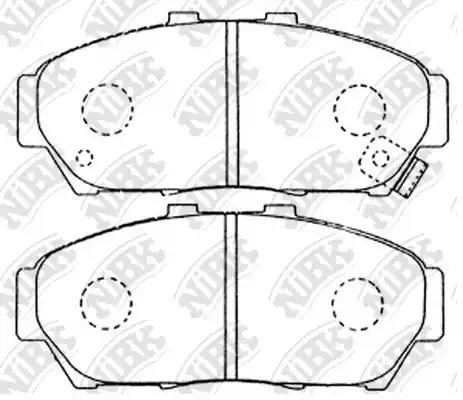 Колодки тормозные HONDA Integra (97-) передние (4шт.) NIBK PN8337 NIBK