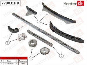 Комплект цепи ГРМ CHERY SQRE4G16 ТIGGO 3 77B0311FK 77B0311FK MASTER KIT