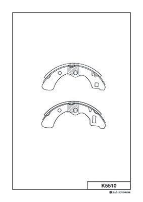 K5510 колодки барабанные!\ Honda Jazz 1.2/1.4 ABS 03> K5510 MK KASHIYAMA