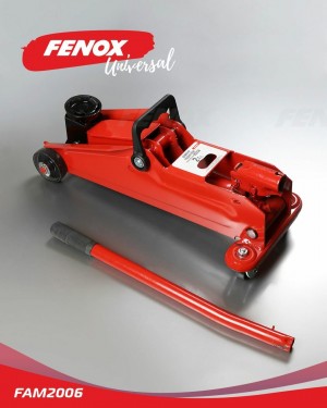 Домкрат гидравлический подкатной, 2 т высота min 14 см/ высота max-32 см FAM2006 FENOX