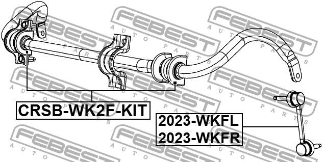 JEEP GRAND CHEROKEE (WK2) (2010>) 2 ШТ. CRSB-WK2F-KIT FEBEST