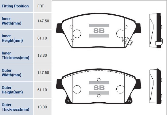 Колодки тормозные CHEVROLET Cruze (09-),Orlando (11-) OPEL Astra J передние (4шт SP1480 SANGSIN