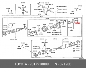 Гайка уплотнительная 90179-18009 90179-18009 TOYOTA