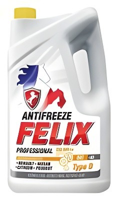 Антифриз FELIX TYPE D G12+ -40 С желтый 5 кг 430206333 FELIX