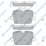 Колодки тормозные BMW 3 (G20,G21) задние (4шт.) SANGSIN SP2821 SANGSIN