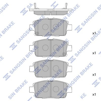 Колодки передние TOYOTA CELICA 97- SP1555 SP1555 SANGSIN