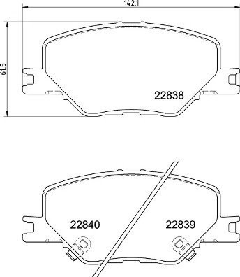 Колодки тормозные OPEL Insignia передние (4шт.) BREMBO P59096 BREMBO