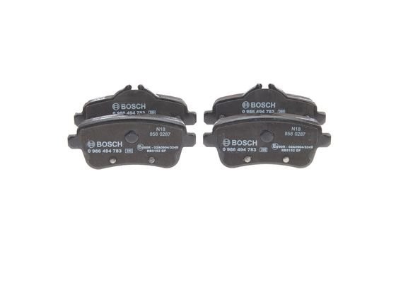 Колодки тормозные MERCEDES ML (W166) (11-),A (W176) (13-) задние (4шт.) BOSCH 0986494783 BOSCH