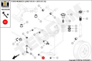 Болт регулировки развала кол 00228329 TEDGUM
