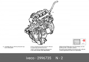 к-т прокладок двигателя полный! \Iveco Daily F1C E4 2996735 IVECO